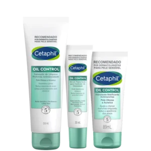 Kit Cetaphil Oil Control Pele Oleosa e Acneica (3 Produtos)